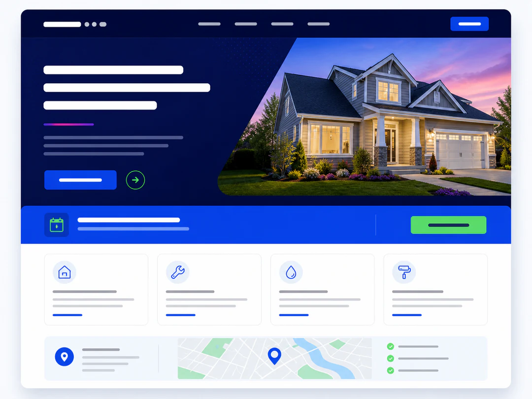 Local service landing page concept preview